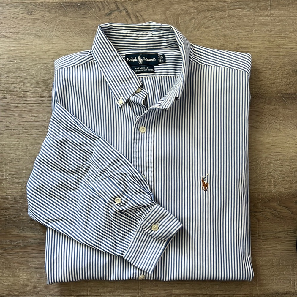 Ralph Lauren Yarmouth 100% Cotton Pinpoint Oxford button down